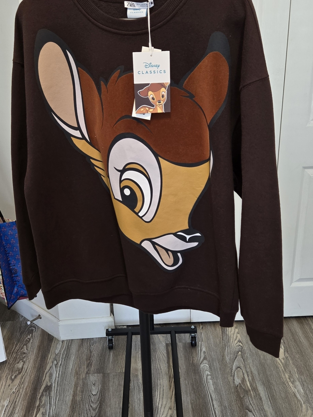 ZARA Men’s Brown Bambi Graphic Sweater